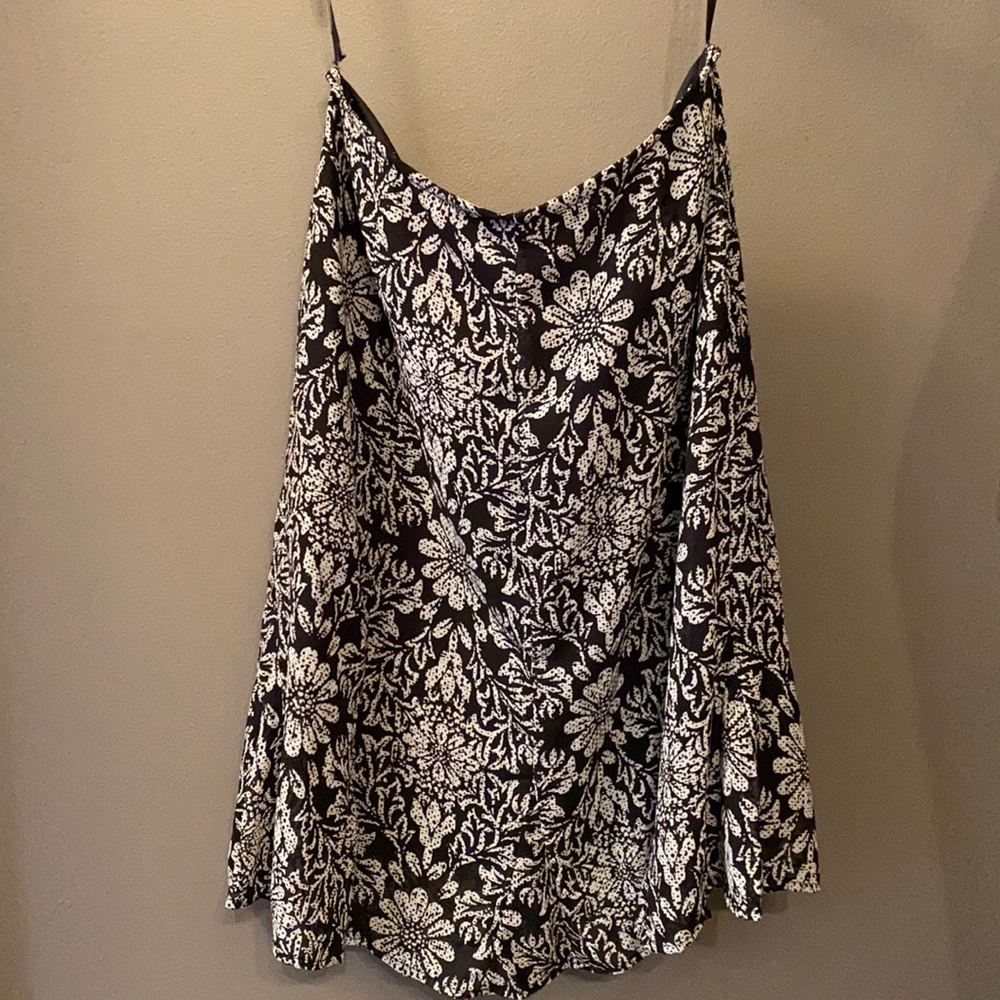 Black and White Floral Skirt